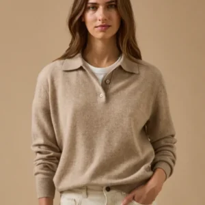 Damenpullover mit Polokragen - Cashmere-Kollektion