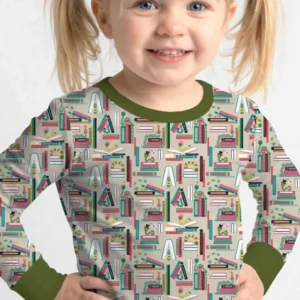 Bookworm Adventures Bamboo Two Piece Long Sleeve Pajama Set