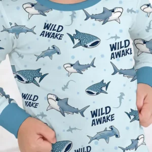 Wide Awake Matching Daddy & Me Bamboo Two Piece Long Sleeve Pajama Set