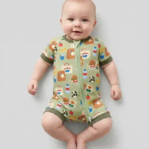 Happy School Lunch Bamboo Shorty Zippy