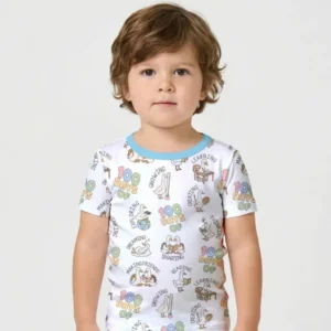 100 Days Of... Bamboo Two Piece Short Sleeve Shorts Pajama Set