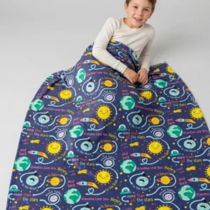 Love to the Moon and Back Bamboo Blanket