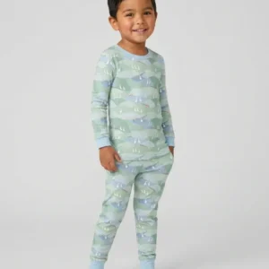 Wandering Geese Family Matching Bamboo Two Piece Long Sleeve Pajama Set