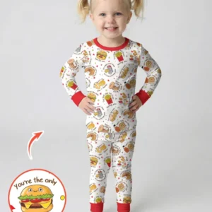 Food Puns Love Bamboo Two Piece Long Sleeve Pajama Set