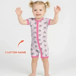 Custom Name Easter Family Matching Bamboo Shorty Zippy
