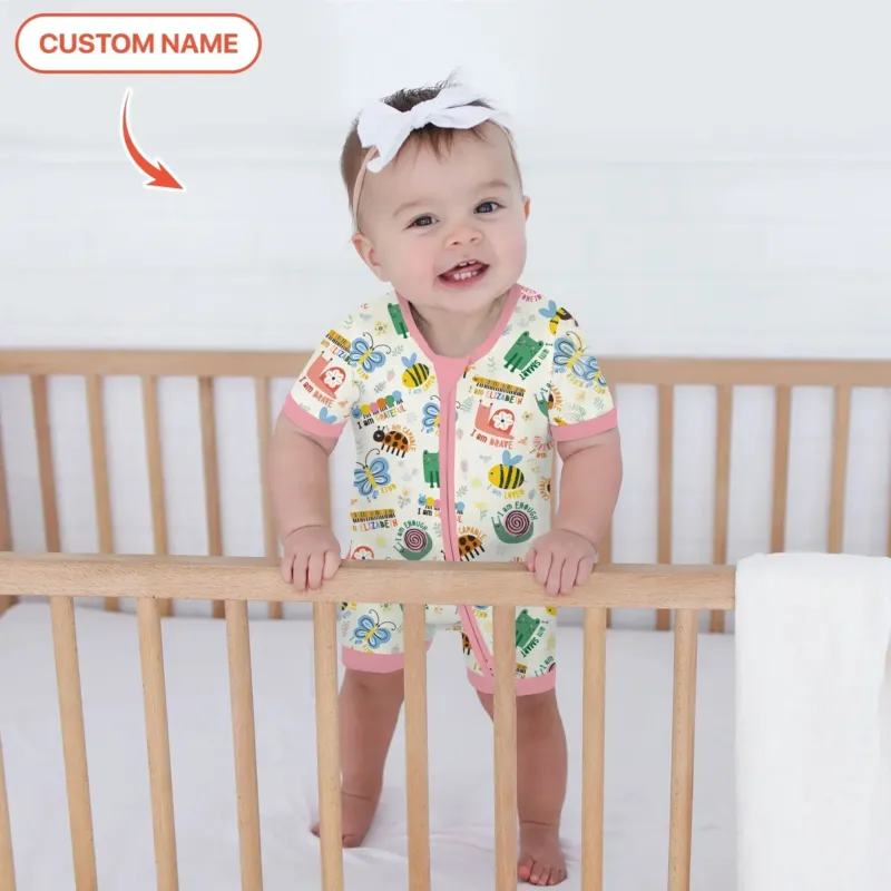 Spring Garden Custom Name Bamboo Shorty Zippy