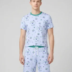Love Makes Family Bamboo Men Short Sleeve Short Pajama Set