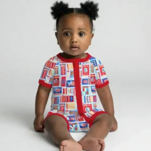 Patriotic Matchbox Family Matching Bamboo Shorty Zippy