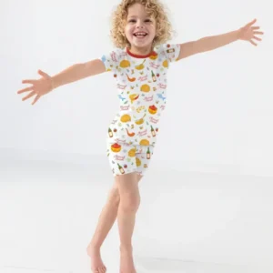 Shanah Tovah Family Matching Bamboo Two Piece Short Sleeve Shorts Pajama Set