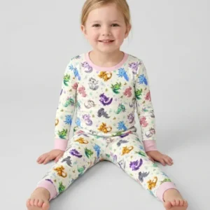 I Love You Axolotl Bamboo Two Piece Long Sleeve Pajama Set