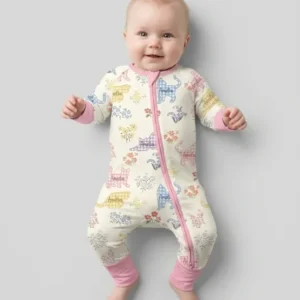 Gingham Cats Custom Name Bamboo Convertible Zippy