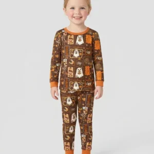 Fall Conchas Bamboo Two Piece Long Sleeve Pajama Set