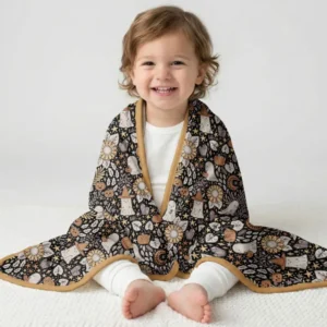 Cute and Spooky Cottage Core Bamboo Blanket