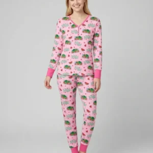 Watermelon Turtle Family Matching Bamboo Women Pajama Set