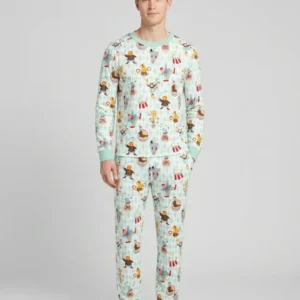 Circus Animal Bamboo Men's Pajama Set