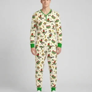 Cartoon World Soccer Vamos Mexico Family Matching Bamboo Men's Pajama Set