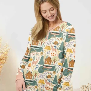 Lake View Camping Bamboo Women Pajama Set