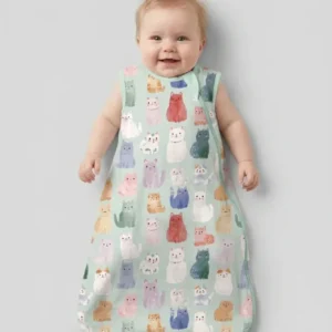 Enchanted Happy Kitty Family Matching Bamboo Sleep Bag