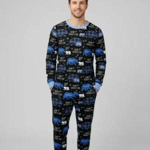 Our 1st Father's Day Daddy Bear & Me Matching Bamboo Men's Pajama Set