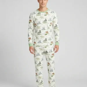 Dinos On The Green Daddy & Me Matching Bamboo Men's Pajama Set