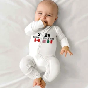 Soccer 2026 USA Canada Mexico Flags Bamboo Convertible Zippy