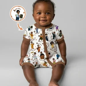 Black Legacy ABCs Family Matching Bamboo Shorty Zippy