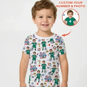 Soccer Tour 2026 Best Player Bamboo Two Piece Short Sleeve Pajama Set