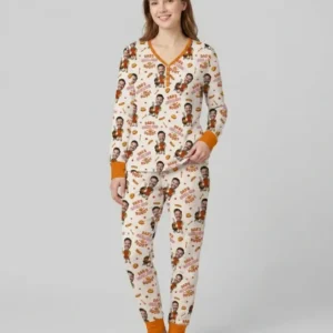 Custom Photo Dad's Grilling Buddy Family Matching Bamboo Women Pajama Set