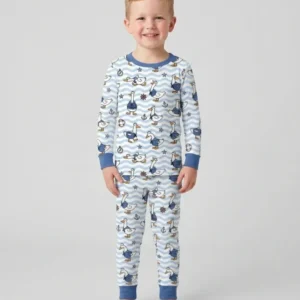 Silly Goose Sailor Bamboo Two Piece Long Sleeve Pajama Set