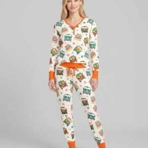 Stay Wild Flower Child Bamboo Women Pajama Set