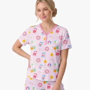 Scientist Lover Family Matching Bamboo Women Short Sleeve Short Pajama Set