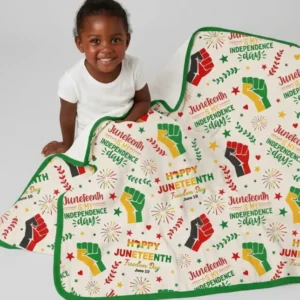 Happy Juneteenth Freedom Day Bamboo Blanket