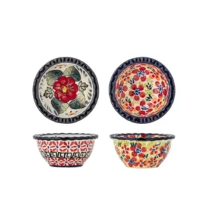 Schalen-Set „Floria“ – Buntes Steingut (2-teilig)