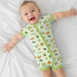 Kawaii St Patrick's Day Bamboo Shorty Zippy
