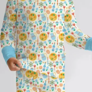 Pesach Sameach Matching Family Bamboo Two Piece Long Sleeve Pajama Set