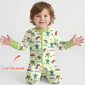 Custom Name Mardi Gras Chicken Chase Family Matching Bamboo Convertible Zippy