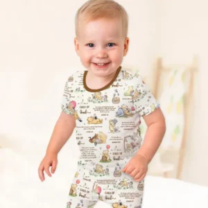 Child of God Whimsy Woodland Bamboo Two Piece Short Sleeve Shorts Pajama Set