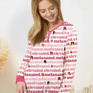 Educated Motivated Elevated Melanated Bamboo Women Pajama Set
