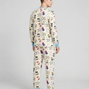 Loved & Safe Kitties Family Matching Bamboo Men's Pajama Set