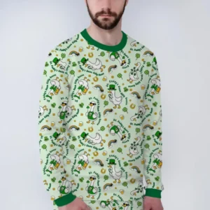St. Patrick's Day Silly Goose Bamboo Men's Pajama Set