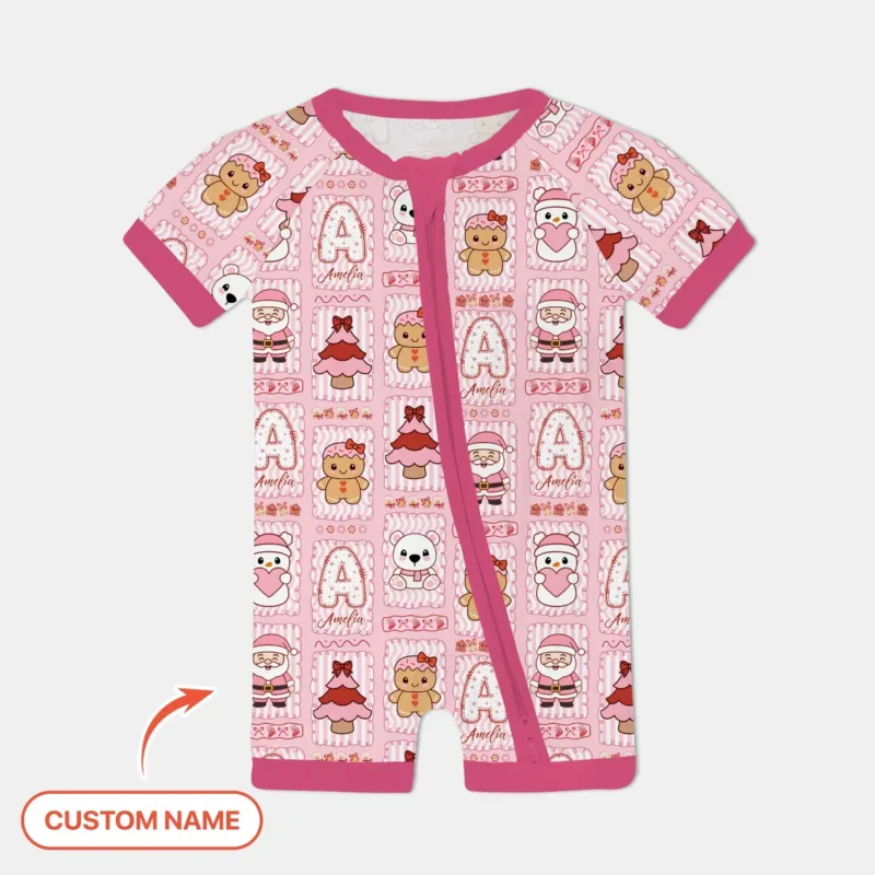 Custom Name Winter Wonderland Bamboo Shorty Zippy
