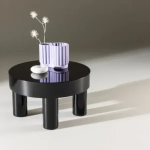 Couchtisch/Beistelltisch Maron - in glänzendem Schwarz