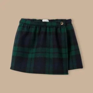 Mädchen Hosenrock mit Tartan-Druckmuster