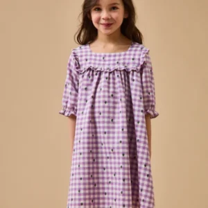 Mädchenkleid mit Vichy-Karos – CYRILLUS X EMILE & IDA