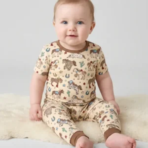 Lil' Buckaroo Bamboo Two Piece Short Sleeve Pajama Set