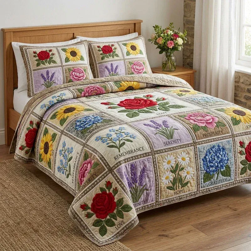 Blush Romance Bamboo Quilt Bedding Set