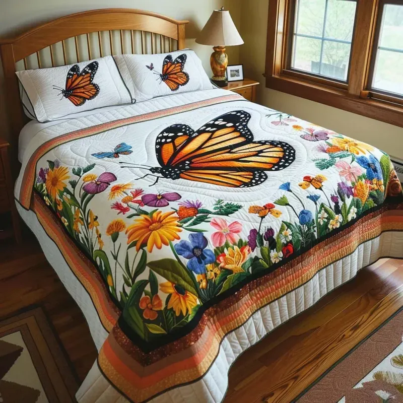 Butterfly Quiet Moments Bamboo Quilt Bedding Set