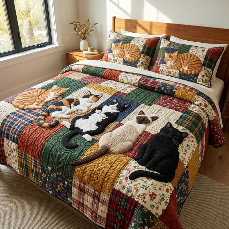 Cabin Comfort Whiskers Bamboo Quilt Bedding Set