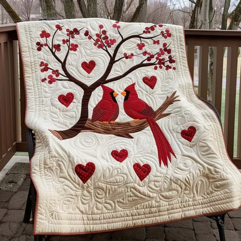 Cardinal Spirit Bamboo Quilt Blanket