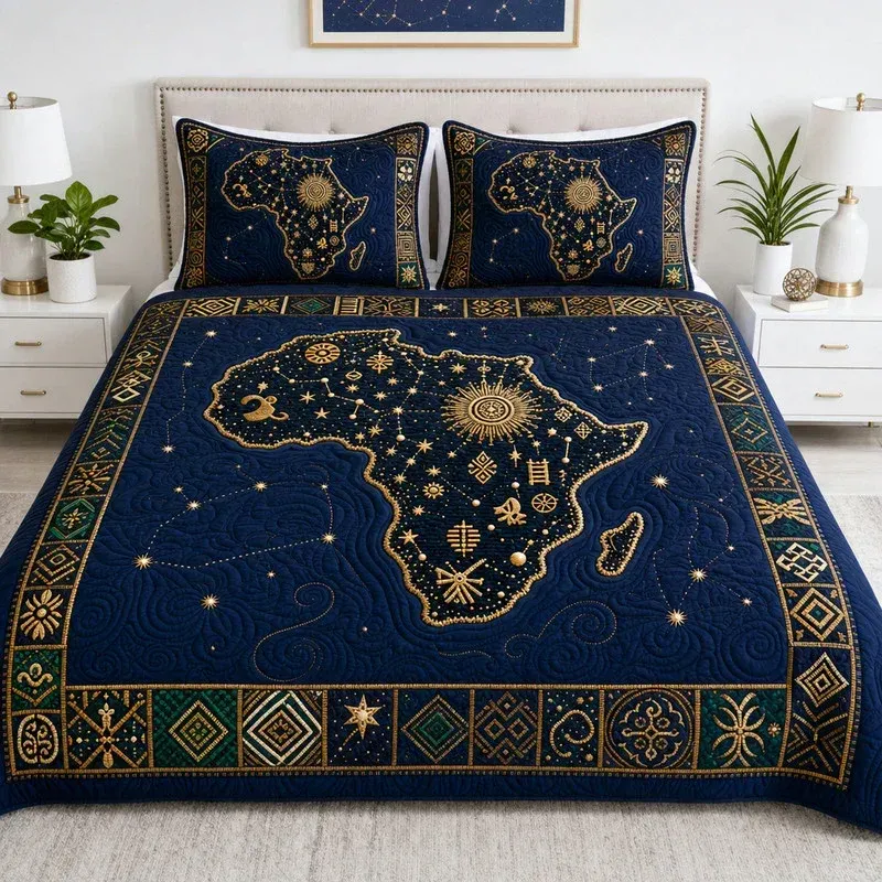 Cosmic Motherland Bamboo Quilt Bedding Set